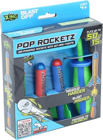 Brainstorm TOYS Zing Pop Rocketz | Air Powered Rockets with Sky High Flights in Saudi Arabia