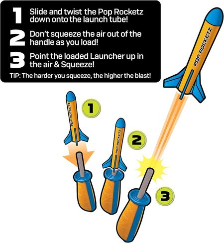 Brainstorm TOYS Zing Pop Rocketz | Air Powered Rockets with Sky High Flights in Saudi Arabia
