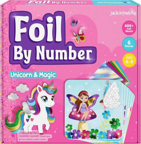 jackinthebox Foil by Number Vehicle,Foil Art Crafts Kit,Girls Toys Ages 4–8 in Kuwait