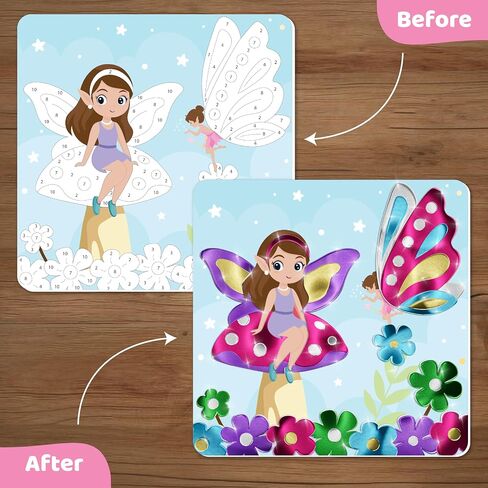 jackinthebox Foil by Number Vehicle,Foil Art Crafts Kit,Girls Toys Ages 4–8 in Kuwait