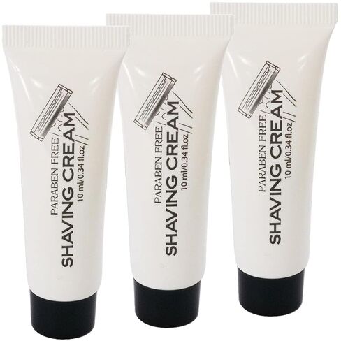 TravelWell Pack of 48 Disposable Shaving Cream 10g/10ml/0.34fl.oz in Bulk Individually Wrapped Travel Size Hotel Toiletries Amenities in Kuwait