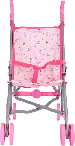 Dream Collection, Doll Stroller - Metal Fold Up and Down Umbrella Stroller for Realistic Pretend Play, Pink - 23" in Saudi Arabia