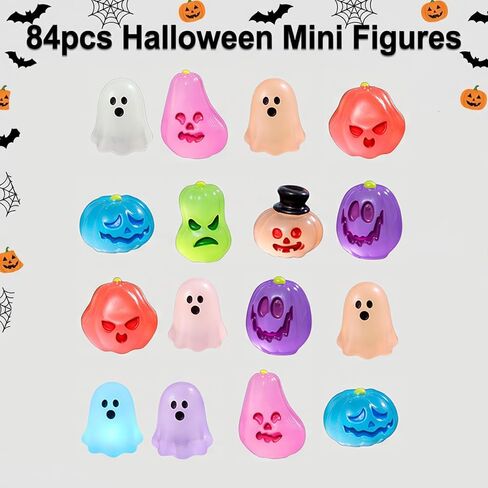 84pcs Halloween Mini Figures,Glow in The Dark Tiny Statue for Halloween Party Favors Dollhouse Decorations Toys in Kuwait