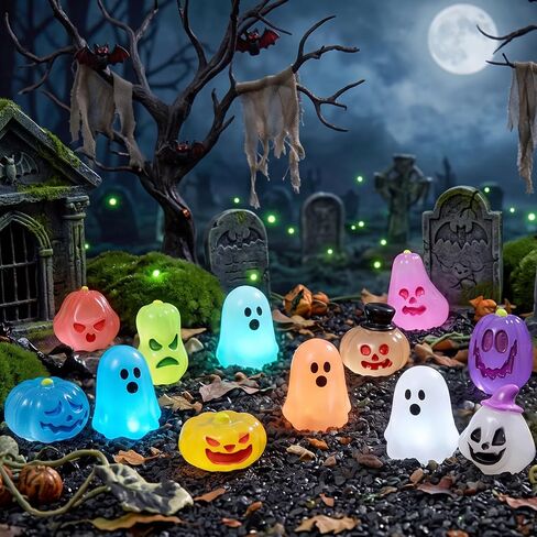 84pcs Halloween Mini Figures,Glow in The Dark Tiny Statue for Halloween Party Favors Dollhouse Decorations Toys in Kuwait
