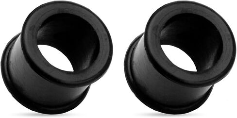 Pierced Owl - Ultra Soft Black Flexible Silicone Double Flared Tunnel Plugs, Sold as a Pair in Kuwait