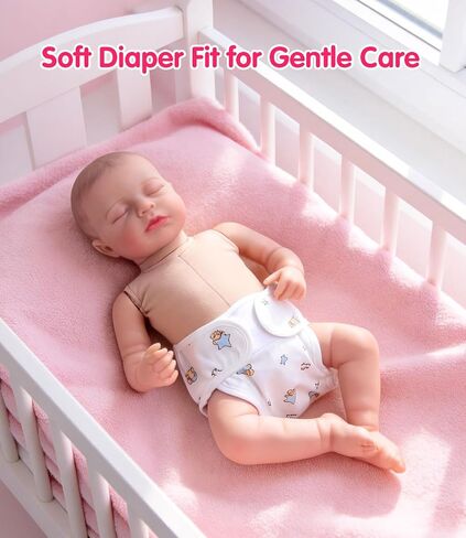 Reborn Baby Doll Accessories, 4-Pack Reusable Diapers for 17-24 Inch Dolls in Kuwait