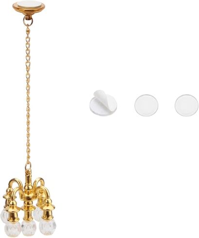 Dollhouse Accessories 1/12 Miniature Chandelier with Stickers, No Lighting in Kuwait