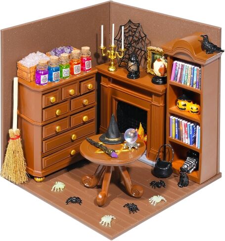 Rileryan 54 Pcs 1:12 Scale Mini Magic House Kit Halloween Miniatures in Saudi Arabia