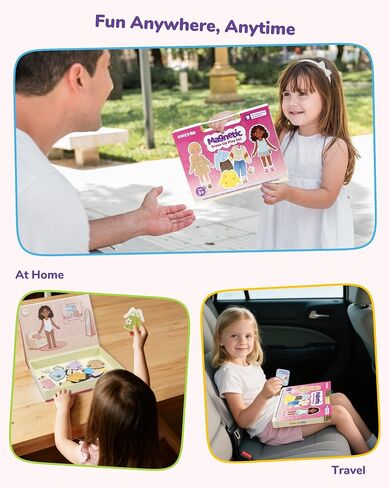 CHEFAN Magnetic Dress Up Dolls with Seasonal Outfits and Storage Box in Saudi Arabia