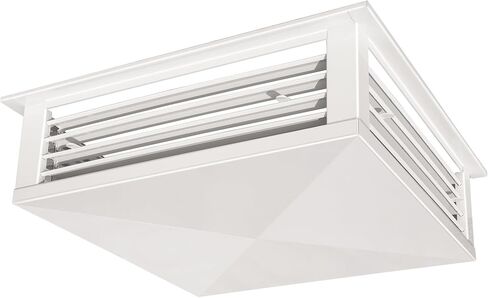 GSW 22" White Powder Coated 4-Way Adjustable Metal Diffuser for Evaporative/Swamp Cooler, 24" Mounting Edge (22"x22"x6") in Kuwait