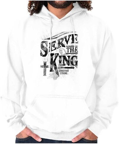 Serve The King Lord Jesus Religion Hoodie Sweatshirt Women Men in Kuwait