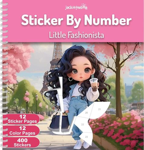 jackinthebox Sticker/Paint by Number Fashion Book Craft for Girls Ages 8-12 in Kuwait