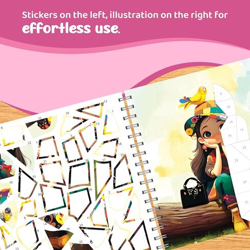 jackinthebox Sticker/Paint by Number Fashion Book Craft for Girls Ages 8-12 in Kuwait