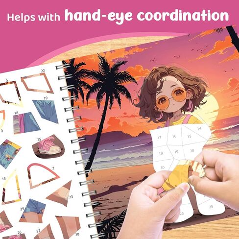 jackinthebox Sticker/Paint by Number Fashion Book Craft for Girls Ages 8-12 in Kuwait