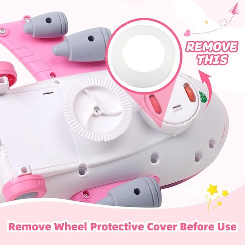 TOMMYHOME Rotatable Airplane Toy for Toddlers, LED Flashing Lights & Melodies, Safe Sensory Baby Plane, Educational Gift for Kids Ages 3-8, Perfect Birthday Present in Saudi Arabia