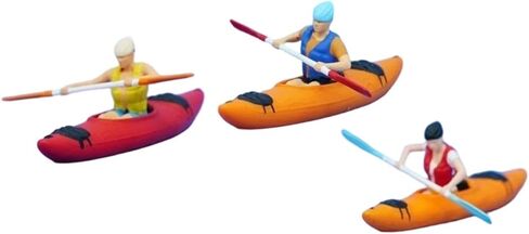 Mini Kayak Figure Model Multicolor Resin Boat Ornament for Dollhouse Lake in Saudi Arabia