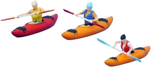 Mini Kayak Figure Model Multicolor Resin Boat Ornament for Dollhouse Lake in Saudi Arabia