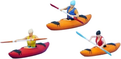 Mini Kayak Figure Model Multicolor Resin Boat Ornament for Dollhouse Lake in Saudi Arabia