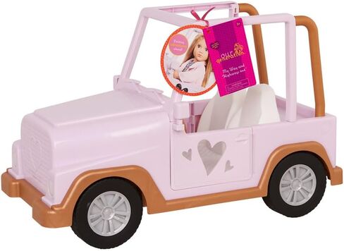 Our Generation 18-Inch Doll Scooter Ride in Style, Helmet Set, Pink Scooter in Saudi Arabia