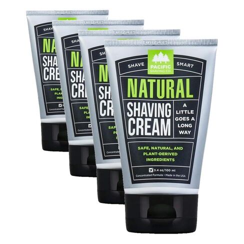 Pacific Shaving Company Caffeinated Shaving Cream - Helps Reduce Appearance of Redness, With Safe, Natural, and Plant-Derived Ingredients Soothes Skin, Paraben-Free, Made in USA, 7 oz (Pack of 3) in Saudi Arabia