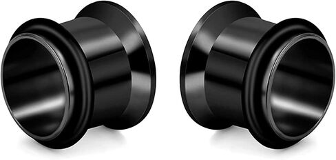 HEKEUOR Ear Tunnels Stretching Kit Stainless Steel Gauge Plugs Set Single Flared Stretching Kit Black Color 00g 7/16 1/2 9/16 5/8 3/4 7/8 1 Inch in Saudi Arabia