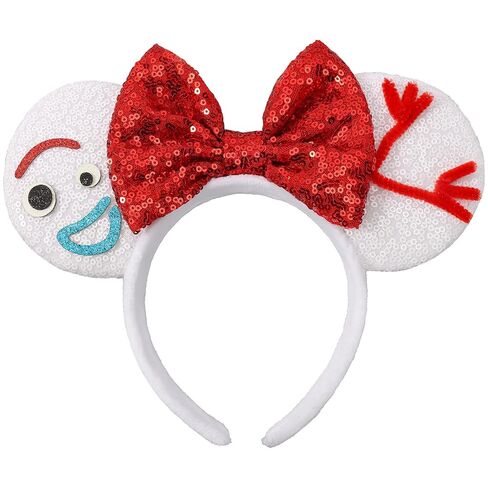 UNSPAZ Mouse Ears Headbands, Sequin Mouse Ears for Women Girls Boys, Shiny Bow Headband for Cosplay Costume Party Decorations Hair Accessories (Polka Dots) in Saudi Arabia