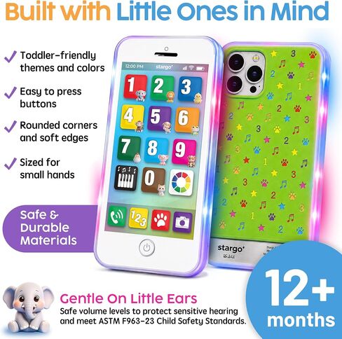 Toddler Phone, Toy Phone Toddler Toys for 1 Year Old Boy Girl Kids Toys 1-3 in Saudi Arabia