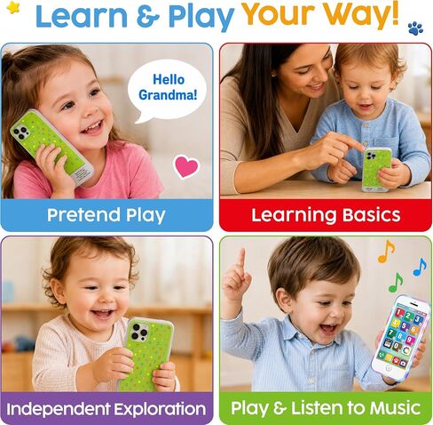 Toddler Phone, Toy Phone Toddler Toys for 1 Year Old Boy Girl Kids Toys 1-3 in Saudi Arabia