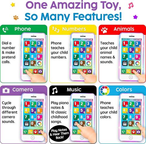Toddler Phone, Toy Phone Toddler Toys for 1 Year Old Boy Girl Kids Toys 1-3 in Saudi Arabia