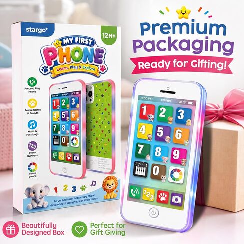 Toddler Phone, Toy Phone Toddler Toys for 1 Year Old Boy Girl Kids Toys 1-3 in Saudi Arabia
