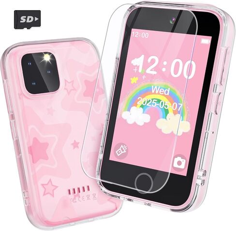 Kids Smart Phone,3.5" Touchscreen Learning Toy Phone for Girl,Pink in Saudi Arabia