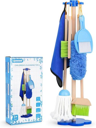 Lipneaed Kids Cleaning Set, 8-Pc Toddler Broom Set, Girls Cleaning Toy Gift in Kuwait