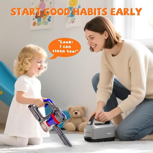 3-in-1 Kids Vacuum that Really Works - Toddler Vacuum Cleaning Toy Set, Kids Working Play Vacuum Cleaner with Real Suction, Montessori Housekeeping Toy for Toddlers 3+ (Purple) in Kuwait