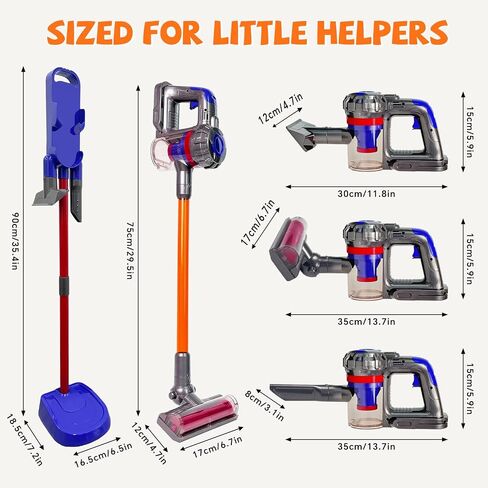 3-in-1 Kids Vacuum that Really Works - Toddler Vacuum Cleaning Toy Set, Kids Working Play Vacuum Cleaner with Real Suction, Montessori Housekeeping Toy for Toddlers 3+ (Purple) in Kuwait