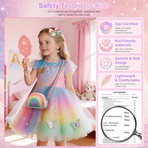 Toddler Purse Birthday Gifts for Little Girls 3-8, Dress Up Jewelry Toys in Kuwait