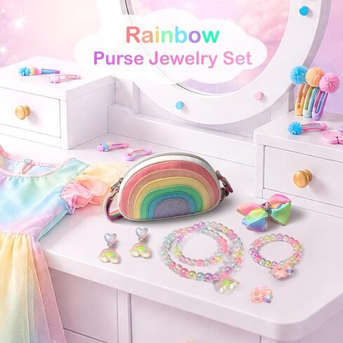 Toddler Purse Birthday Gifts for Little Girls 3-8, Dress Up Jewelry Toys in Kuwait