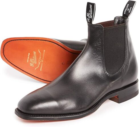 R.M. Williams Men's Classic RM Leather Chelsea Boots, Black, 12.5 Medium US in Kuwait