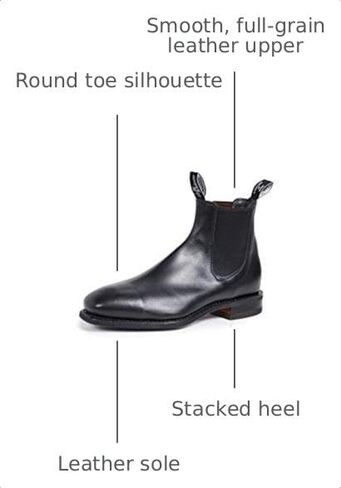 R.M. Williams Men's Classic RM Leather Chelsea Boots, Black, 12.5 Medium US in Kuwait