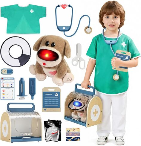 TOP BRIGHT Doctor Kit for Toddlers 3-5, Pretend Play Doctor Set(Blue) in Saudi Arabia