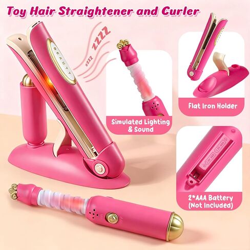 Toylink Hair Salon Toys for Girls, 21 Pcs Pretend Play Toys Hair Styling Set with Sound and Light Blow Dryer & Hair Gem Accessories, Beauty Kids Salon Playset Birthday Gifts for Toddlers 3 4 5 6 7 8+ in Saudi Arabia