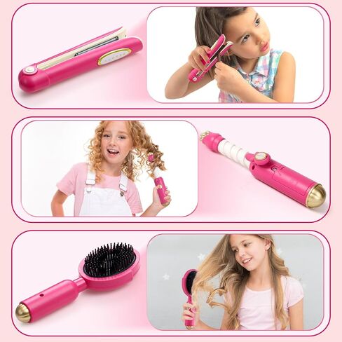 Toylink Hair Salon Toys for Girls, 21 Pcs Pretend Play Toys Hair Styling Set with Sound and Light Blow Dryer & Hair Gem Accessories, Beauty Kids Salon Playset Birthday Gifts for Toddlers 3 4 5 6 7 8+ in Saudi Arabia