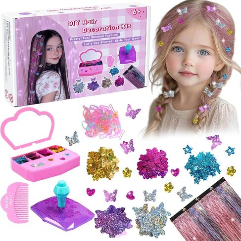 Hair Gems for Girls, Hair Bedazzler Gem Stamper Kit with Hair Glitter Patch in Saudi Arabia