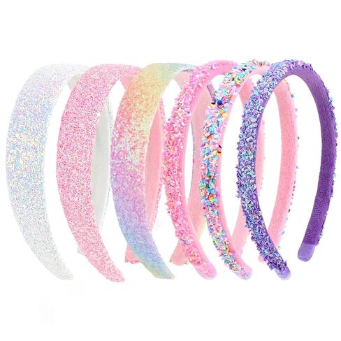 Headbands for Girls Women, 6 Pack Glitter Toddler Girls Headbands in Saudi Arabia