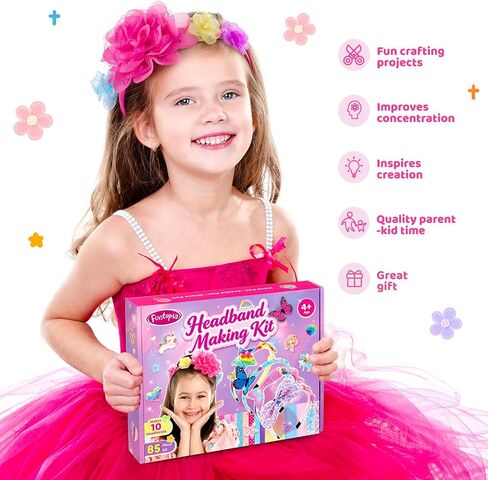 Funtopia Headband Making Kit for Girls, Arts and Crafts Kit for Kids 5-8-12 in Kuwait