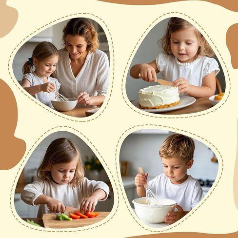 Kids Knife Set for Real Cooking, Kids Cooking Sets for Little Chef, Nature Wood Utensil in Saudi Arabia