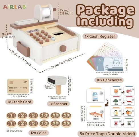 Cash Register for Kids Play Money with Scanner Boys Girls Birthday Gift in Saudi Arabia