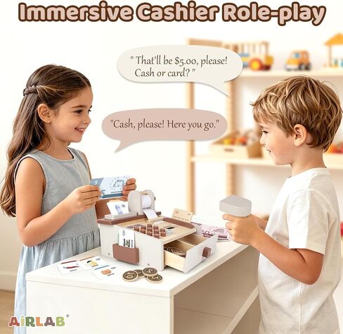 Cash Register for Kids Play Money with Scanner Boys Girls Birthday Gift in Saudi Arabia