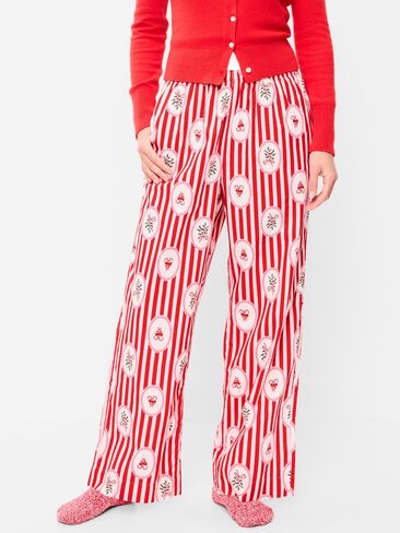 Old Navy High-Waisted Poplin Pajama Pant - Red Stripes in Saudi Arabia