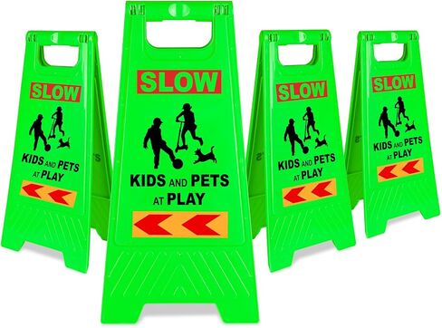 XPCARE 4 Pack 24 IN Slow Down Kids at Play Sign for Street Neighborhoods in Saudi Arabia