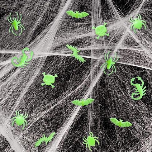 Halloween Spider Rings Glow in The Dark, Plastic Bugs Insects Toys for Kids in Kuwait
